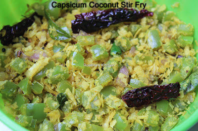 Capsicum Coconut Stir fry