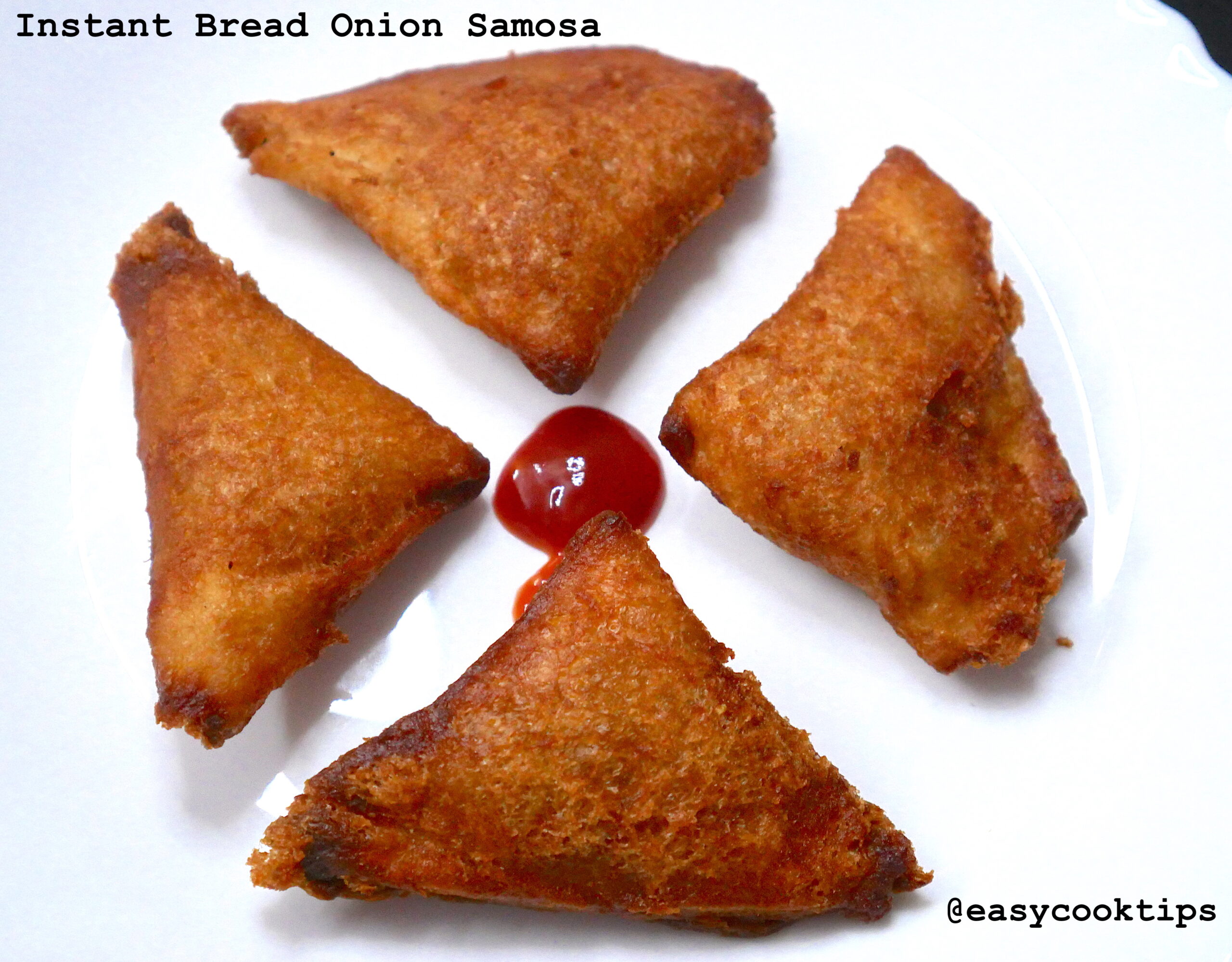 Instant Bread Onion Samosa  Recipe | Instant Onion Samosa Recipe | Easy Samosa Recipe