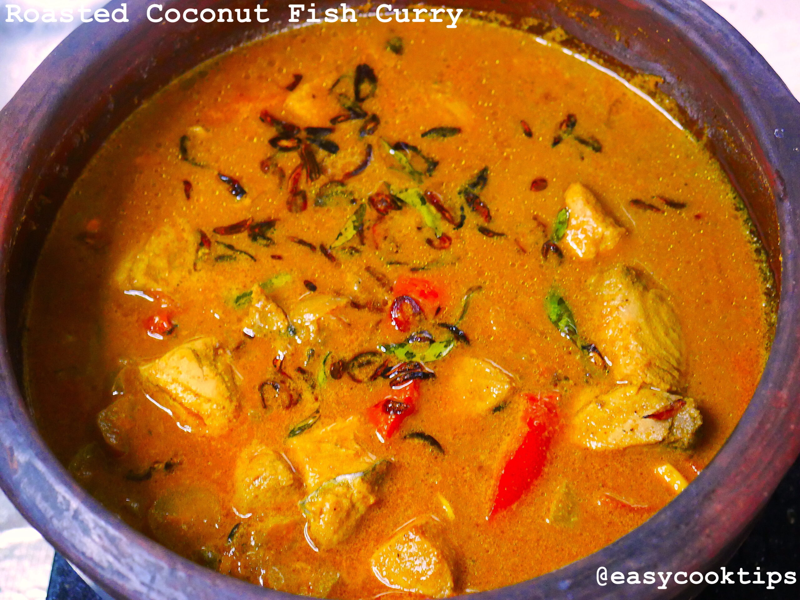 Roasted Coconut Fish Curry Recipe | Kerala Style Fish Curry Recipe