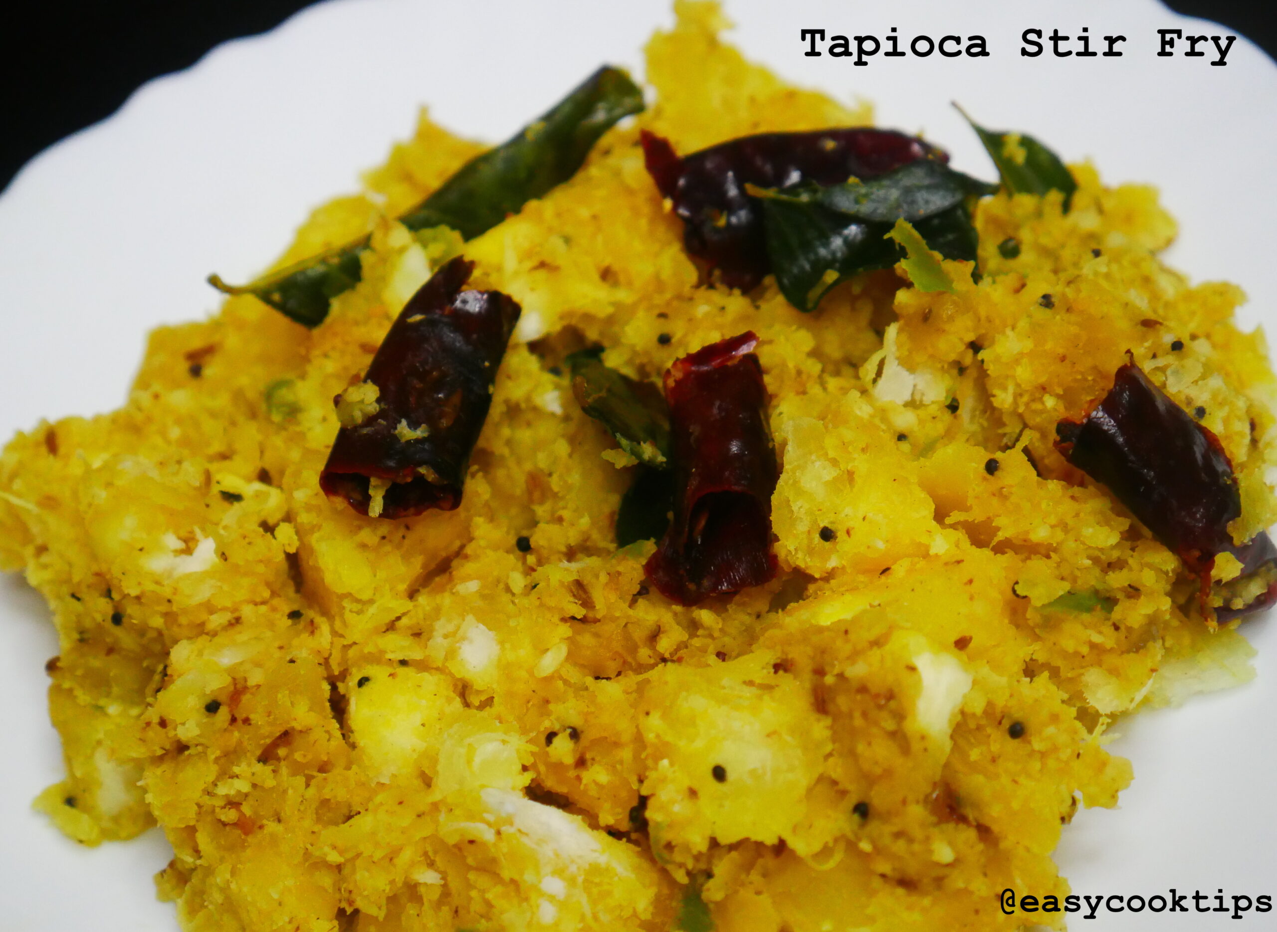 Tapioca Stir Fry Recipe | South Indian Style Tapioca Recipe | Kappa Puzhukku Recipe