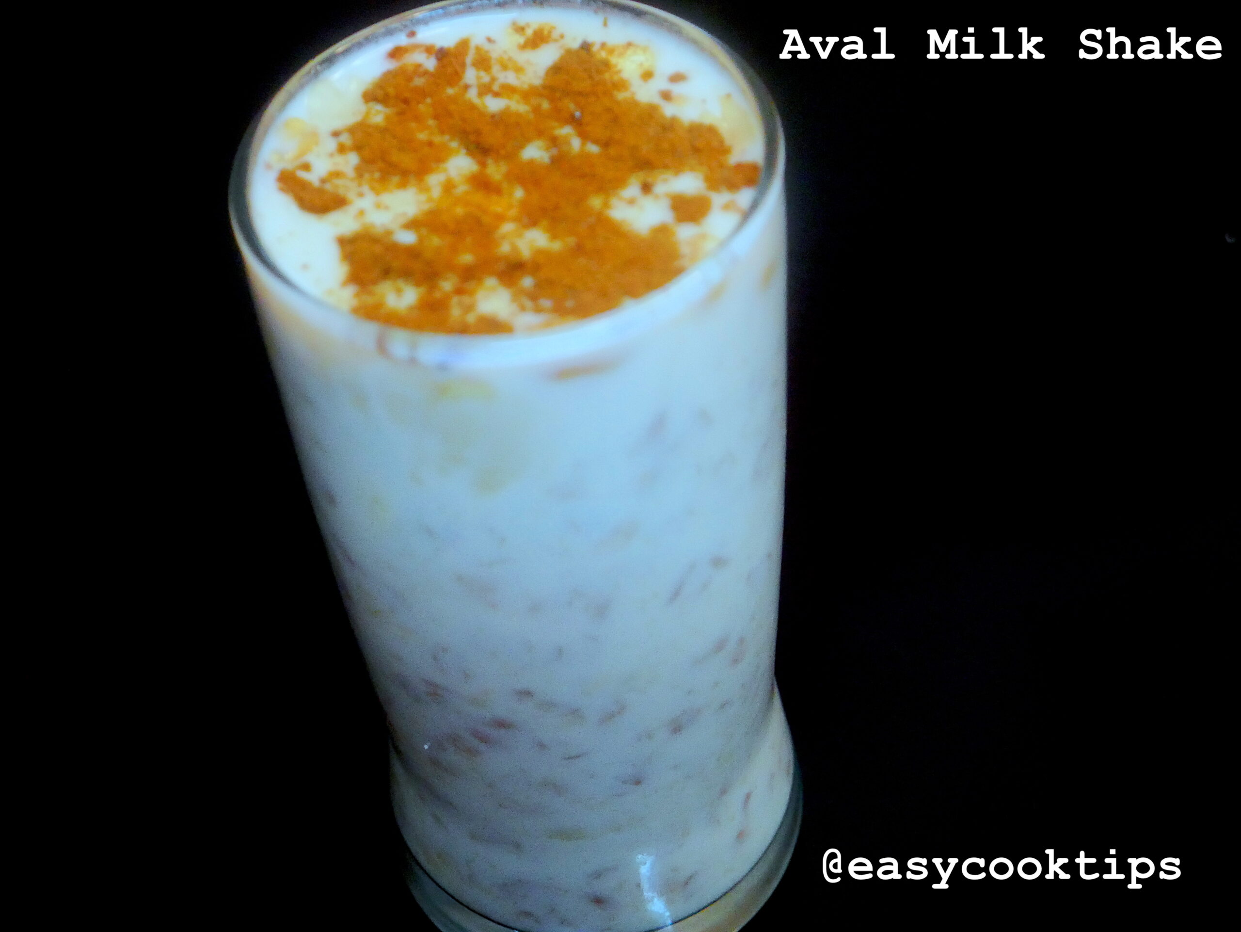 Aval Milk Recipe | Poha Milk Shake | Rice Flakes Milk Shake
